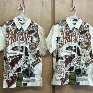 2 FUBU Platinum Harlem Globetrotters Button Down Shirts